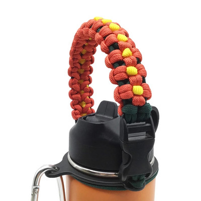 Преносим паракорд с дръжка за бутилка, ремък за кабел, предпазни декоративни въжета, нов, подходящ за бутилки с хидрофлас, широко гърло от 12 до 64 унции