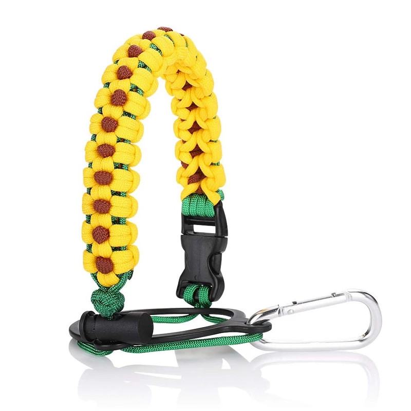 Преносим паракорд с дръжка за бутилка, ремък за кабел, предпазни декоративни въжета, нов, подходящ за бутилки с хидрофлас, широко гърло от 12 до 64 унции