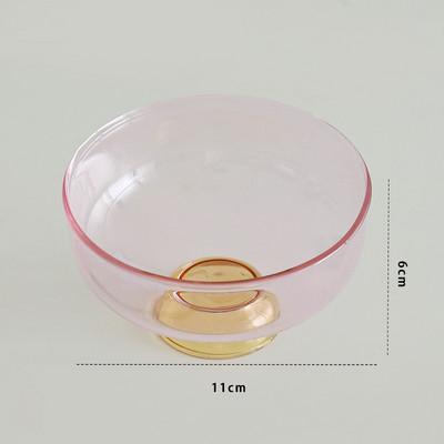 INS spalvingas stiklinis desertinis dubuo didelės talpos ledų dubuo, vaisiai pudingo dubuo Dekoratyvinė sriuba, salotos, pyragas, dubuo, vakarėlis.