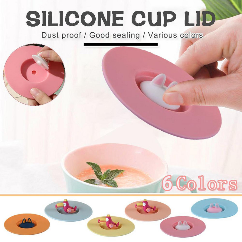 Katės ausų silikono puodelio dangtelis, atsparus dulkėms, nepralaidus arbatai, kava, sandariai uždarytas dangtelis, dangtelis nuo dulkių sandariklis, siurbimas, sandarus puodelis, daugkartinis įrankis