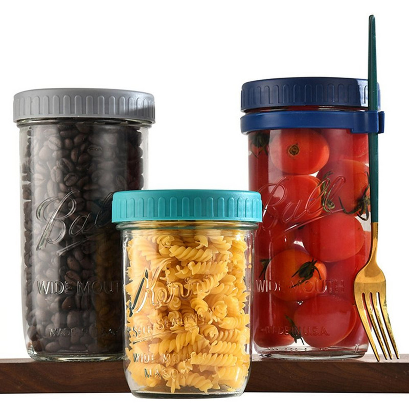 6 vnt. patvarus plačios burnos stiklainiui. Daugkartinio naudojimo plastikinis 70 mm 86 mm mūrinio stiklainio dangtelis Gerai sandarus buteliuko dangtelis