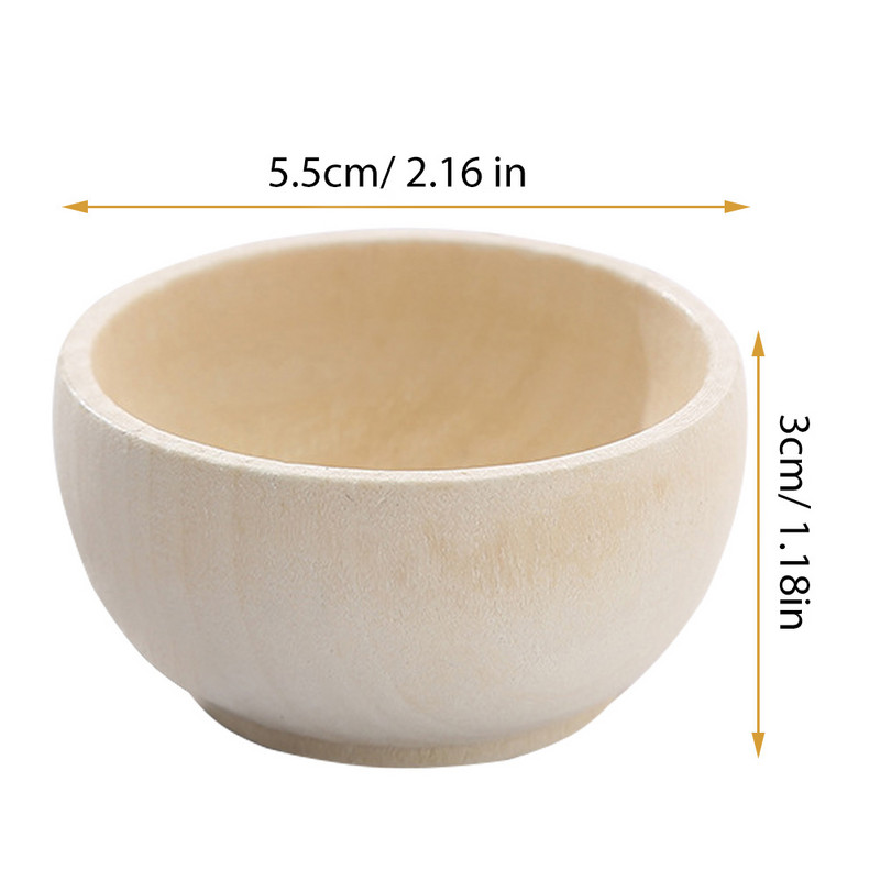 Μπολ Μπολ Μπολ Ξύλινα Ημιτελή Παιχνίδια Μίνι Μίνι Σερβίρισμα Diy Μινιατούρα Κενά Ορεκτικό Μικροσκοπικές Χειροτεχνίες Ζωγραφική Άβαφη Ντιπ