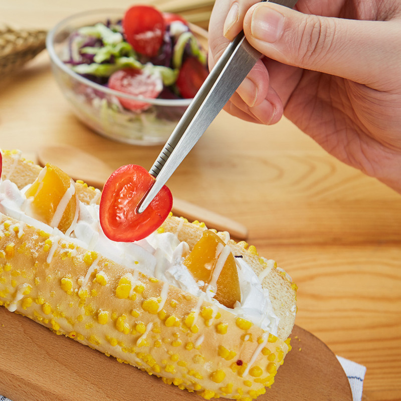 2 viename nerūdijančio plieno degustacinis šaukštas pincetas, skirtas vakarėliui virtuvės reikmenims Virėjos viryklės šaukšto įtaisas