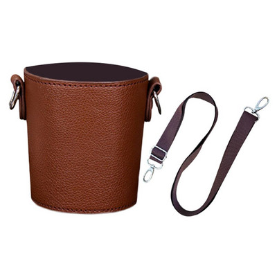 Kaasaskantav kohvitassihoidja Moodne kohvitassi kott Keskkonnasõbralik nahast käsitsi kantav tassikott Eemaldatav kettpakend (ilma tassita)