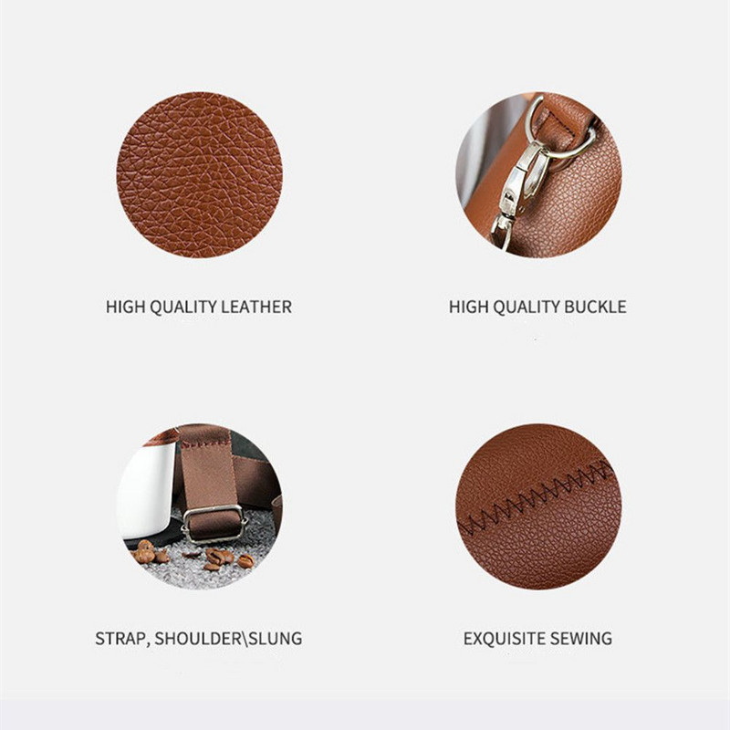 Kaasaskantav kohvitassihoidja Moodne kohvitassi kott Keskkonnasõbralik nahast käsitsi kantav tassikott Eemaldatav kettpakend (ilma tassita)