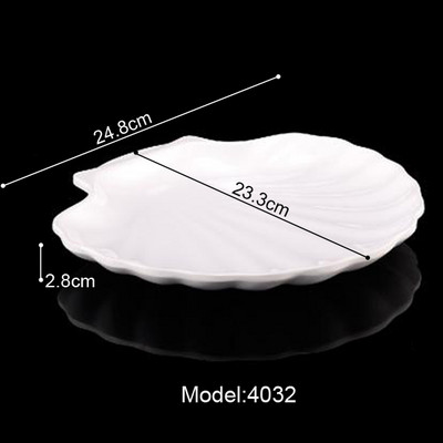 Melamino indai imituoti porcelianiniai lėkštės kriauklės patiekalai karštas puodas restoranas prieskonių patiekalas A5 melamino stalo indai vakarienės lėkštė