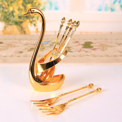 Jäätis kook Kohv Tee Segamislusikad Magustoit Luigehoidja Söögiriistad Lusikad Komplekt Söögiriistad Kööginõud 1 7 tk komplekt