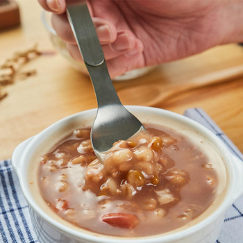 2 в 1 Лъжица за дегустация Двойна функция Лъжица за вкус Сребърни прибори за парти Кухня Аксесоари Коктейл Дегустация Предястие Стомана 304