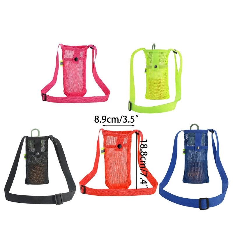 Vandens butelių laikiklio maišeliai Reguliuojamas pečių dirželis paplūdimio butelių krepšys, skirtas sporto salėje, žygiams pėsčiomis, stovyklavimui pėsčiomis