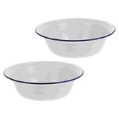 Zománcozott tál tálak Levesestál Tálalás Zománcozott saláta keverőtányérok Gabonafélék Kerek Gyümölcs Nagy Fém Vintage Tálcás Tészta vacsora