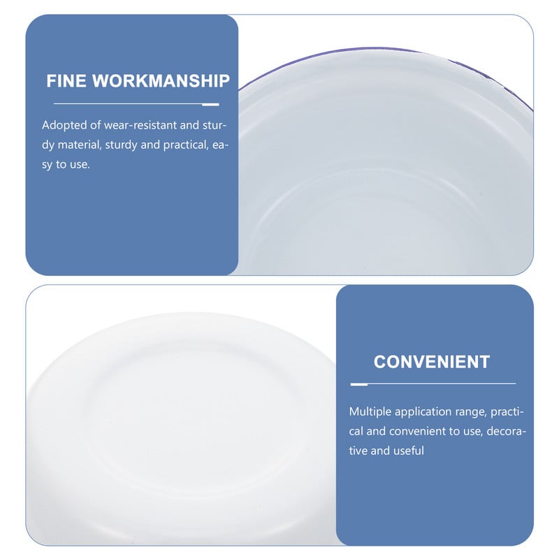 Zománcozott tál tálak Levesestál Tálalás Zománcozott saláta keverőtányérok Gabonafélék Kerek Gyümölcs Nagy Fém Vintage Tálcás Tészta vacsora