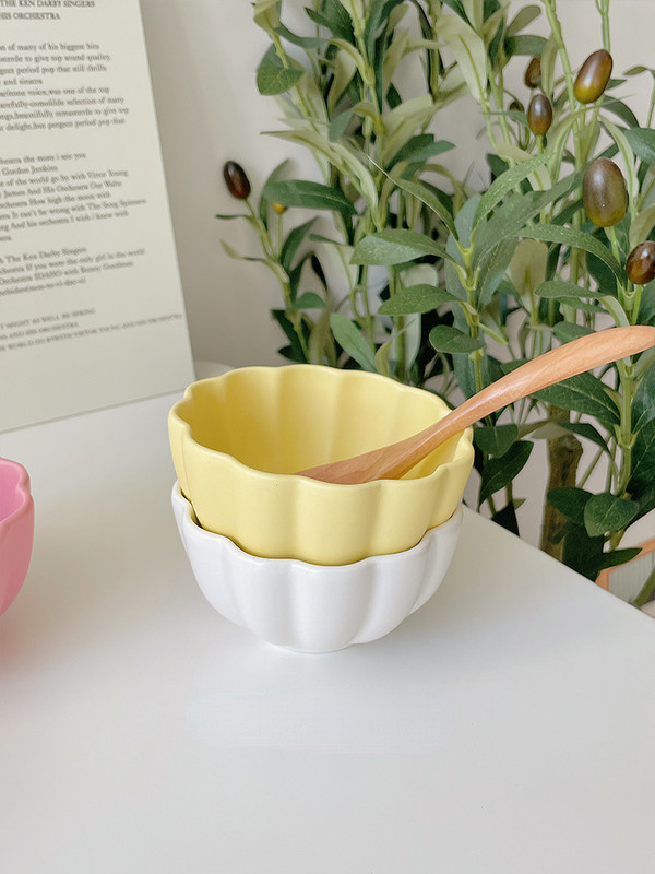 Japoniškas 210 ml Creative Mini keramikinis dubuo Ins Style Girl Heart Puikus desertinis jogurto dubuo pusryčių avižiniai dribsniai paukščio lizdo dubuo