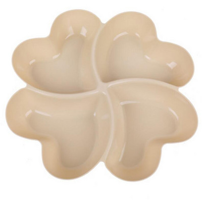 Širdies formos vaisių lėkštės Kūrybinės lėkštės Džiovintų vaisių užkandžių lėkštės Padalintos saldainių desertinės lėkštės