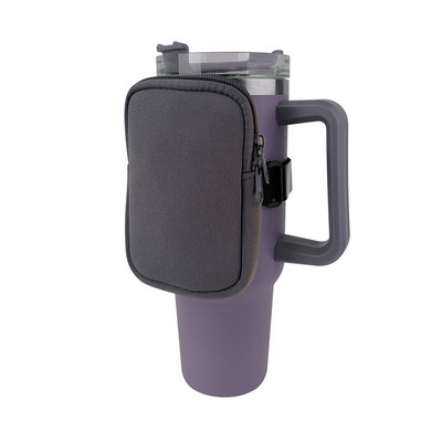 Geantă de transport pentru sticle de apă din neopren Smooth Trip, cu husă pentru telefon, buzunare și curea reglabilă pentru Stanley 40oz 20oz 30oz