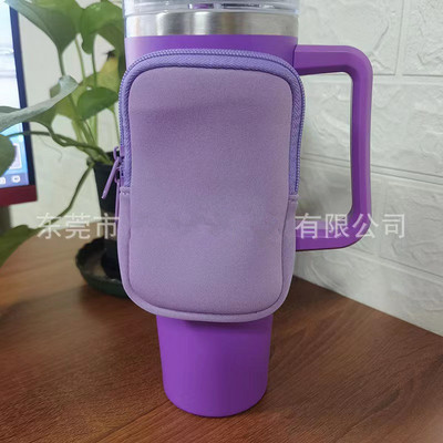 Geantă de transport pentru sticle de apă din neopren Smooth Trip, cu husă pentru telefon, buzunare și curea reglabilă pentru Stanley 40oz 20oz 30oz