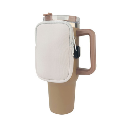 Geantă de transport pentru sticle de apă din neopren Smooth Trip, cu husă pentru telefon, buzunare și curea reglabilă pentru Stanley 40oz 20oz 30oz