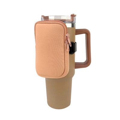 Geantă de transport pentru sticle de apă din neopren Smooth Trip, cu husă pentru telefon, buzunare și curea reglabilă pentru Stanley 40oz 20oz 30oz