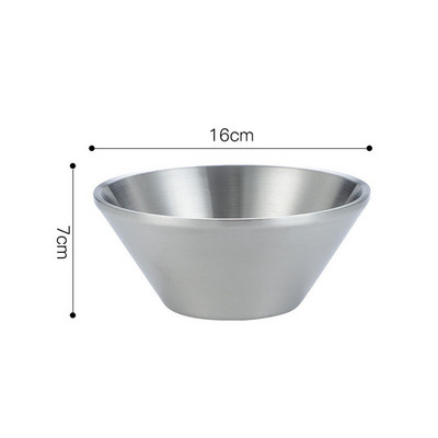 Dvisluoksnis nerūdijančio plieno dubuo Kelių dydžių V formos auksinis sidabrinis makaronų ryžių vaisių salotų maišymo dubuo virtuvės indai