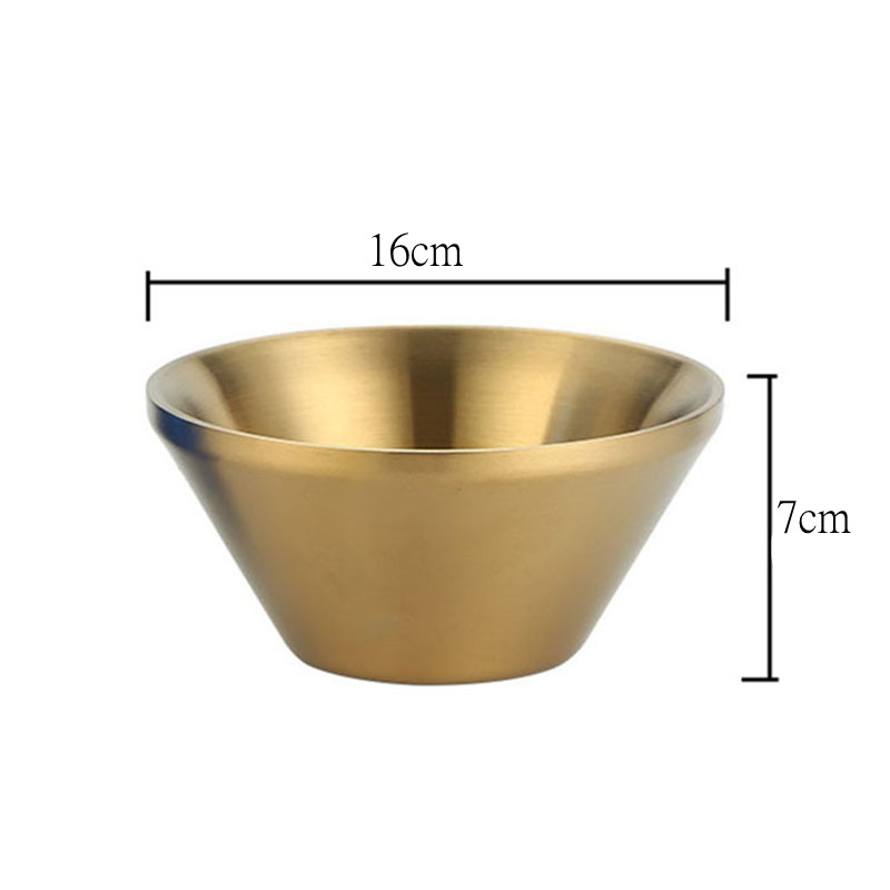 Kétrétegű rozsdamentes acél tál több méretű V-alakú arany ezüst tészta rizs gyümölcssaláta keverőtál konyhai főzőedények