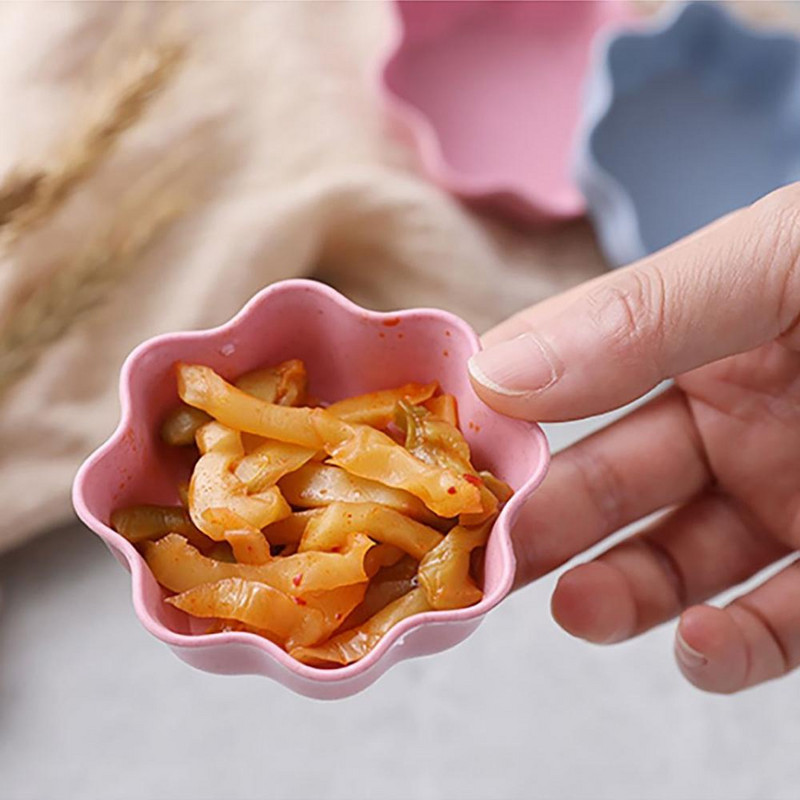 Atsparus, lygus kraštas, ekologiška širdelė, gėlių formos buitiniai indai, pagardinimo indai, mini dubenys, virtuvės reikmenys