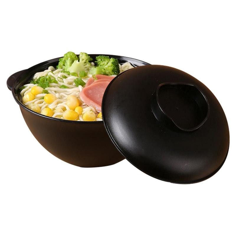 Μπολ Ramen φούρνου μικροκυμάτων με καπάκι Μεγάλης χωρητικότητας Θέρμανση Άνετο Μπολ ανάμειξης φαγητού Δοχείο για χυλοπίτες που βράζουν