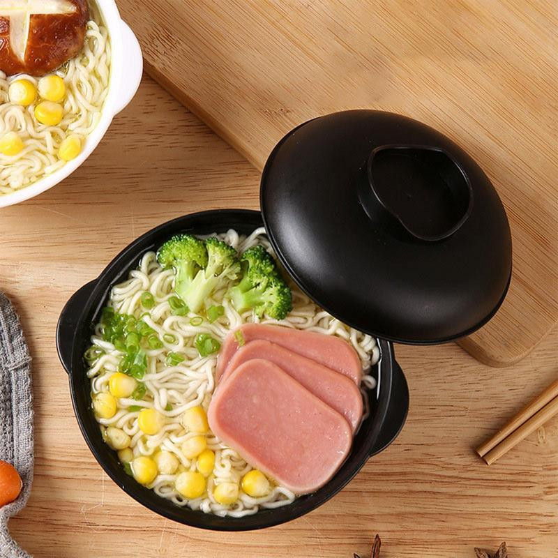 Μπολ Ramen φούρνου μικροκυμάτων με καπάκι Μεγάλης χωρητικότητας Θέρμανση Άνετο Μπολ ανάμειξης φαγητού Δοχείο για χυλοπίτες που βράζουν