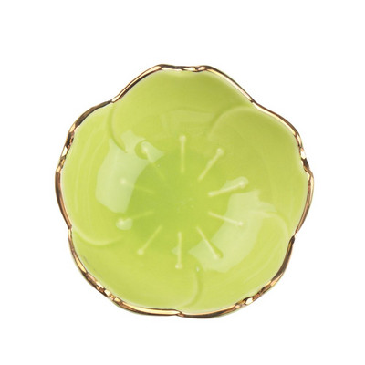 Japoniško stiliaus keraminiai gėlių patiekalai, pagardinimo dubuo Sakura keraminis indas, žiedas, lėkštė, padažas, patiekalas, virtuvės reikmenys