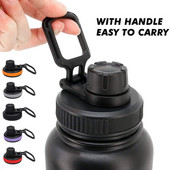 Πλαστικό κάλυμμα για μπουκάλι θερμός με πλατύ στόμα Καπάκια αθλητικού βραστήρα υπαίθριου κάμπινγκ με ραβδωτό δαχτυλίδι Χρώμα Κάλυμμα θερμού βραστήρα σπιτιού