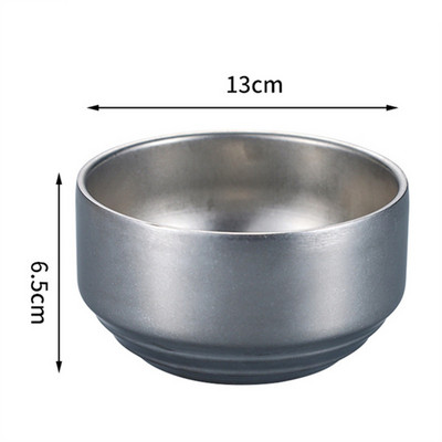 Europietiškas dvisluoksnis nerūdijančio plieno ryžių dubuo, apsaugantis nuo nuplikimo ramen vakarienės dubenys Virtuvės stalo reikmenys Šviežios laikymo reikmenys