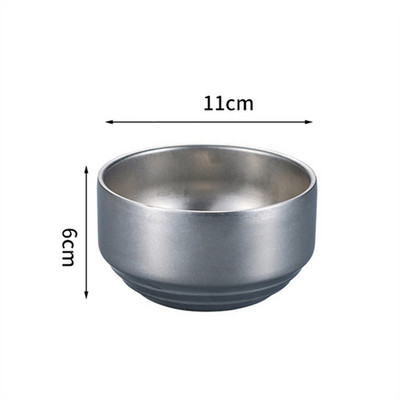 Europietiškas dvisluoksnis nerūdijančio plieno ryžių dubuo, apsaugantis nuo nuplikimo ramen vakarienės dubenys Virtuvės stalo reikmenys Šviežios laikymo reikmenys