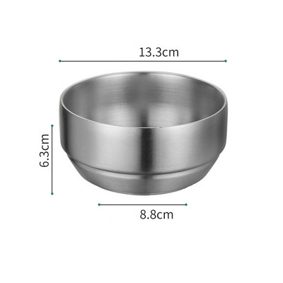 Europietiškas dvisluoksnis nerūdijančio plieno ryžių dubuo, apsaugantis nuo nuplikimo ramen vakarienės dubenys Virtuvės stalo reikmenys Šviežios laikymo reikmenys