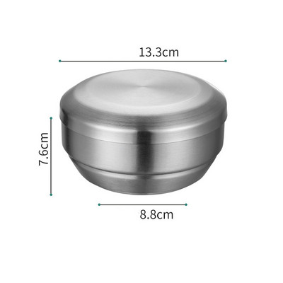 Europietiškas dvisluoksnis nerūdijančio plieno ryžių dubuo, apsaugantis nuo nuplikimo ramen vakarienės dubenys Virtuvės stalo reikmenys Šviežios laikymo reikmenys