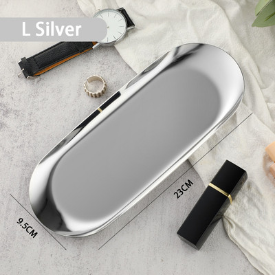 Korėjietiško stiliaus INS Wind nerūdijančio plieno papuošalų padėklas stalinis laikymo lėkštė Kosmetika papuošalų plokštė metalinis padėklas Didmeninė prekyba