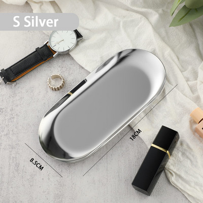 Korėjietiško stiliaus INS Wind nerūdijančio plieno papuošalų padėklas stalinis laikymo lėkštė Kosmetika papuošalų plokštė metalinis padėklas Didmeninė prekyba