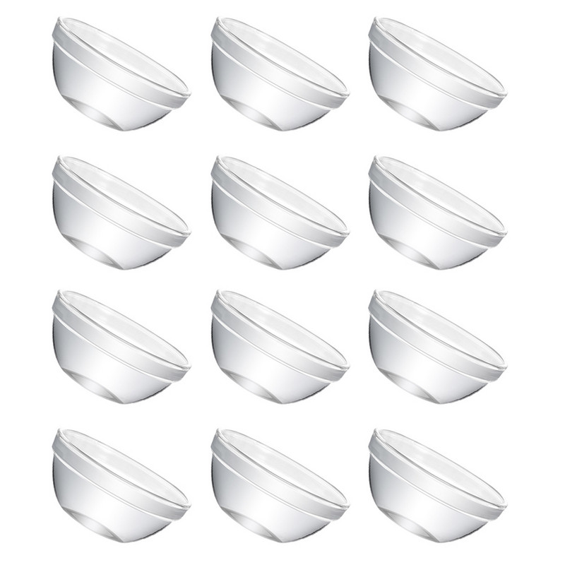 12 vnt stiklinių dubenėlių rinkinys apvalūs desertiniai indai Stikliniai mažyčiai ramekinai