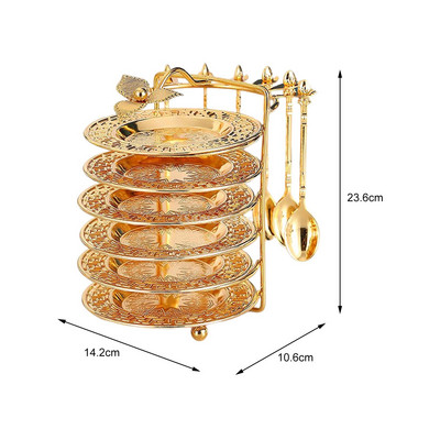 Klassikaline sööginõude komplekt Õhtusöögitaldriku ja lusikate hoiurest Korraldaja Köögisalati Magustoidu vitriin Lame taldriku lusikad