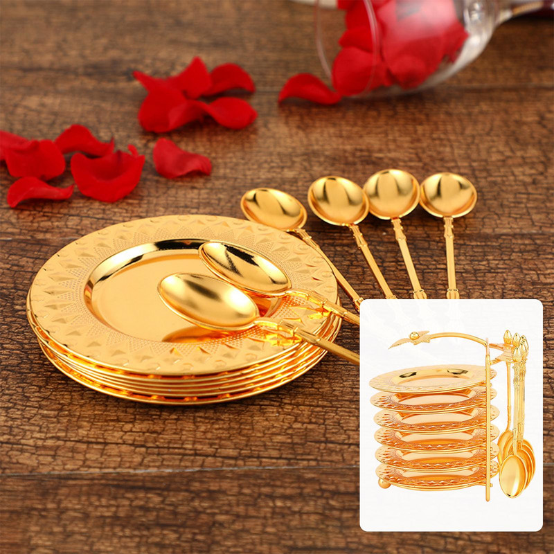 Klassikaline sööginõude komplekt Õhtusöögitaldriku ja lusikate hoiurest Korraldaja Köögisalati Magustoidu vitriin Lame taldriku lusikad