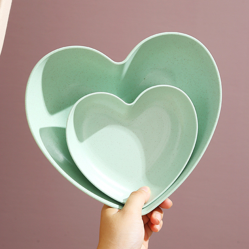 1 ΤΕΜ. Love Heart Spit Bone πιάτο Οικιακής ποιότητας τροφίμων Πλαστικός δίσκος Πιάτο φρούτων Πιάτο κέικ Κοκάλινο πιάτο Τραπεζαρία Πιάτο σκουπιδιών