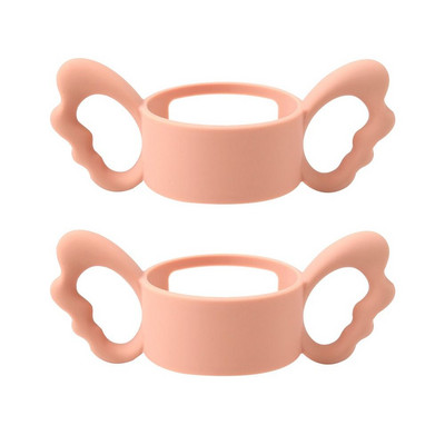 2 buc. Biberon Mâner universal din silicon moale Mâner cu gură lată Multicolor rezistent la căldură Accesorii pentru biberoane