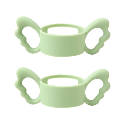 2 buc. Biberon Mâner universal din silicon moale Mâner cu gură lată Multicolor rezistent la căldură Accesorii pentru biberoane