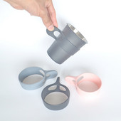 Silikonski nastavci za šalice s ručkom za keramičke šalice za kavu Dječji čaša za vodu Poklopac za zaštitu od opekotina Čelične 304 trake Snti za opekotine