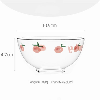 Korea lihtne läbipaistev klaasist kauss Loominguline puuviljasalatikauss Hommikusöögikauss Magustoidukauss Linnupesa kauss