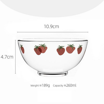 Korea lihtne läbipaistev klaasist kauss Loominguline puuviljasalatikauss Hommikusöögikauss Magustoidukauss Linnupesa kauss