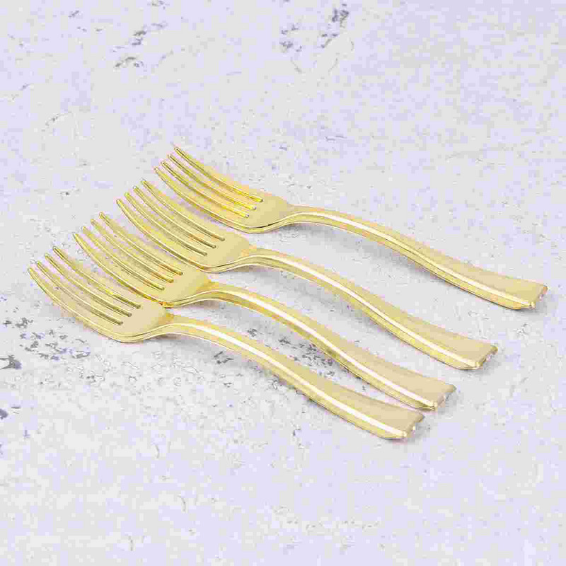 24 kom. Dječji pribor za jelo Vilica za voće Ružičasto zlatna plastična vilica Desertna vilica Plastični pribor Mini vilica za kušanje Zlatni plastični pribor za jelo Dijete