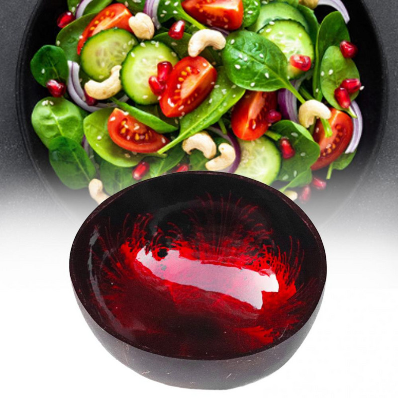 Kausi salatikonteiner Võtme hoiualus Kookospähkli koorega kodukaunistus Käsitöö