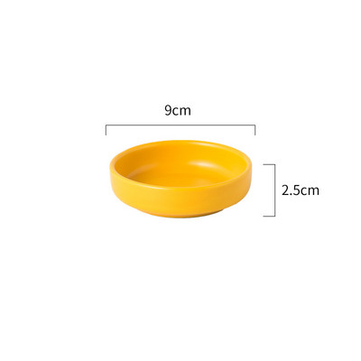 Keramičko posuđe u japanskom stilu Okruglo jelo sa začinima Sushi umak Jednobojna voćna grickalica Mali tanjur Dodaci za dom