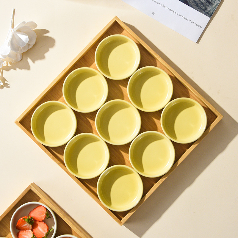 Keramičko posuđe u japanskom stilu Okruglo jelo sa začinima Sushi umak Jednobojna voćna grickalica Mali tanjur Dodaci za dom