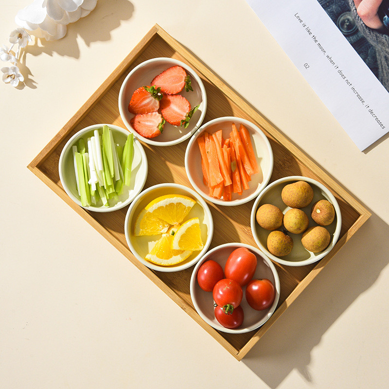 Keramičko posuđe u japanskom stilu Okruglo jelo sa začinima Sushi umak Jednobojna voćna grickalica Mali tanjur Dodaci za dom