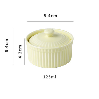 Modernus keramikinis su dangteliu desertinis dubenėlis porcelianinis mažas sriubos dubenėlis Tortų kepimo formos virtuvės reikmenys H144