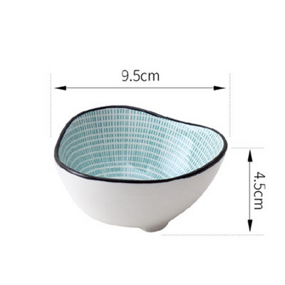 Väike loominguline roog maitseainekastme nõu keraamiline taldrik kastmiskauss või suupiste sushi äädikanõud alustass keraamiline sojakastme tass